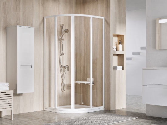 Obrázek z RAVAK sprch.kout SKCP4  90 bílá, transparent